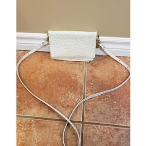 Brahmin ostrich leather pebbled crossbody